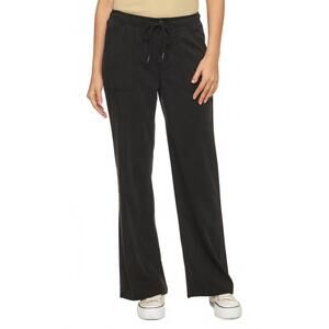 NEW FLAGS & ANTHEM women's bluffton wide leg pull on pant in black